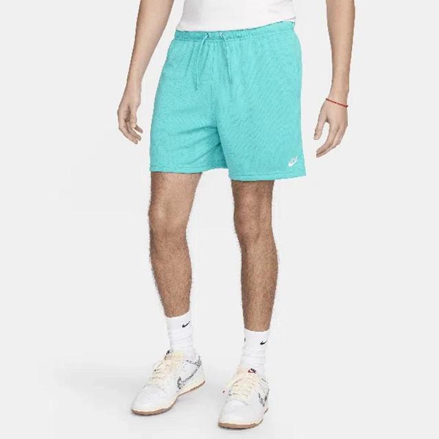 NIKE Club Woven Shorts In Turquoise-blue In Dusty Cactus/white Product Image