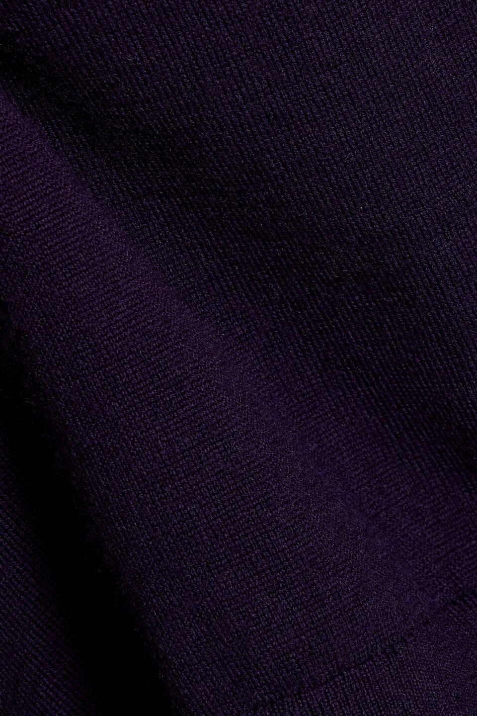 Merino Wool Sweater In Dark Purple Product Image