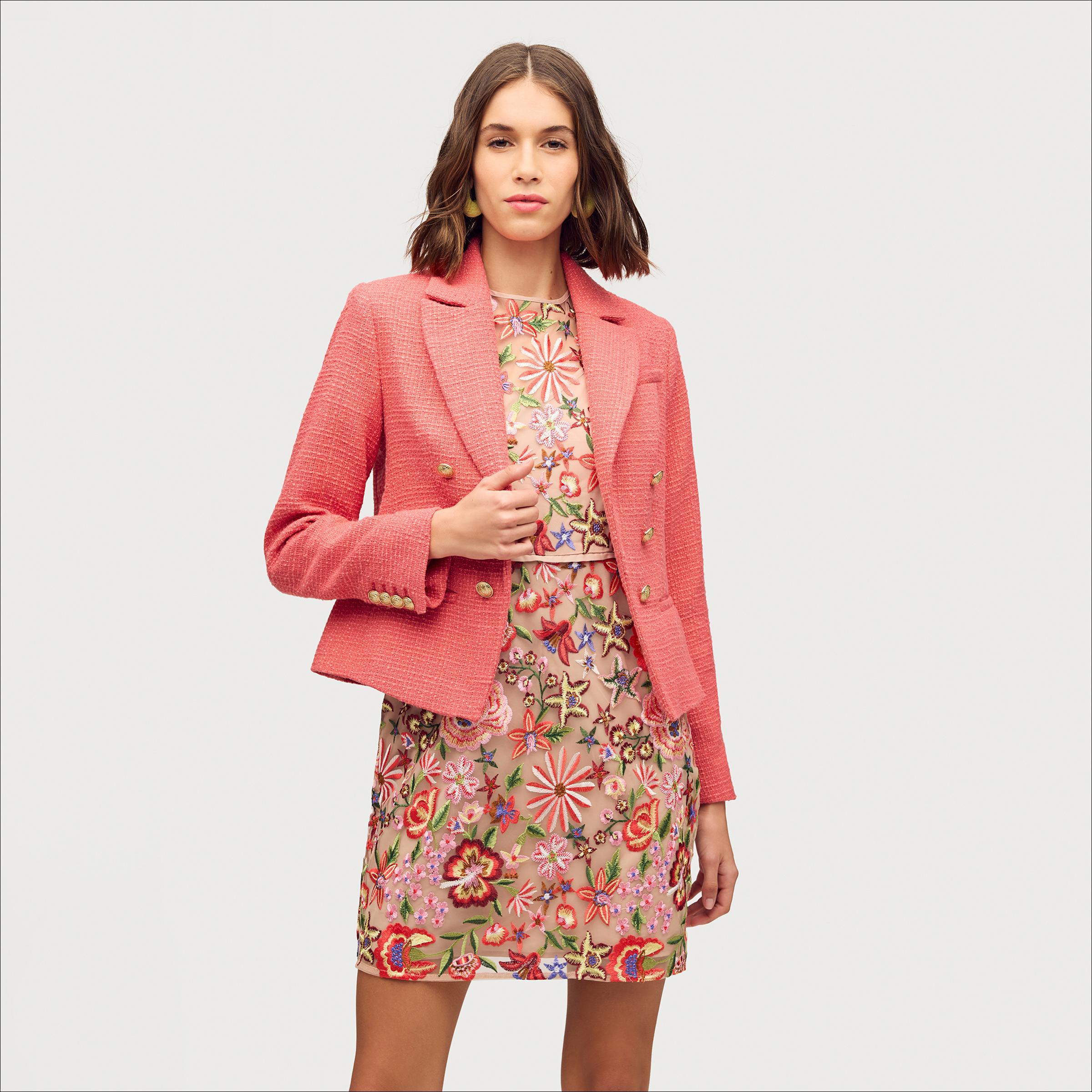 Sam Edelman Womens Cheryl Cropped Tweed Blazer Product Image