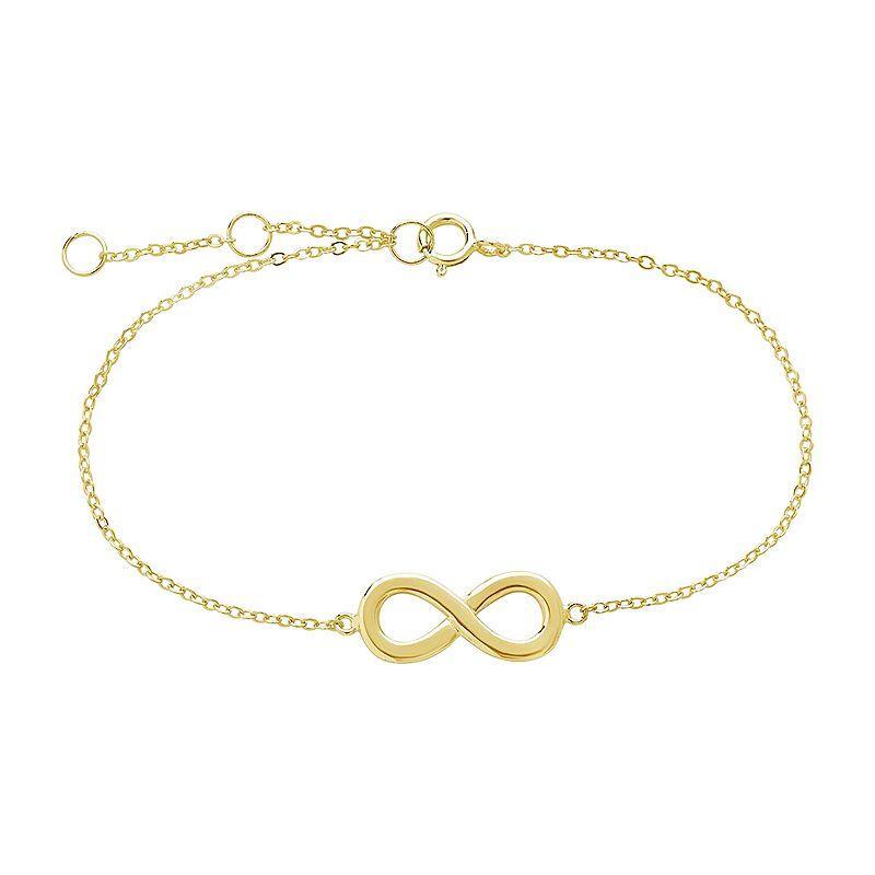 MC Collective Delicate Infinity Bracelet, Womens, 14k Gold Sterling Product Image