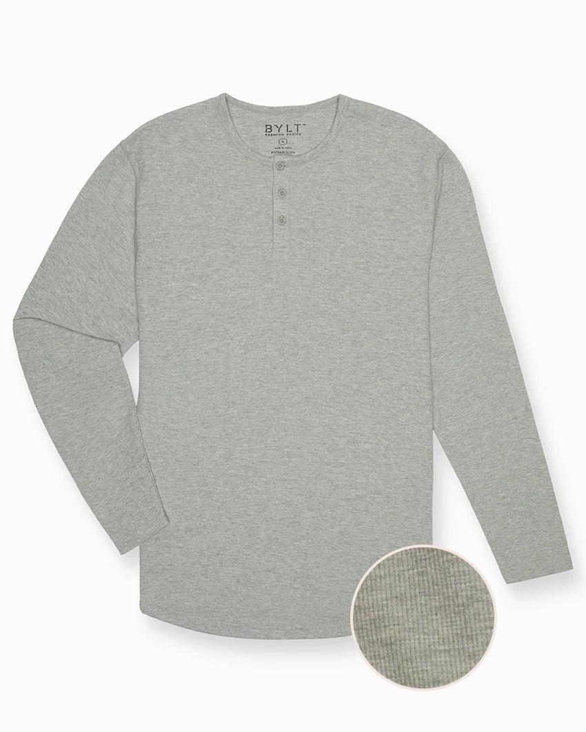 Thermal Henley Drop-Cut Long Sleeve Product Image