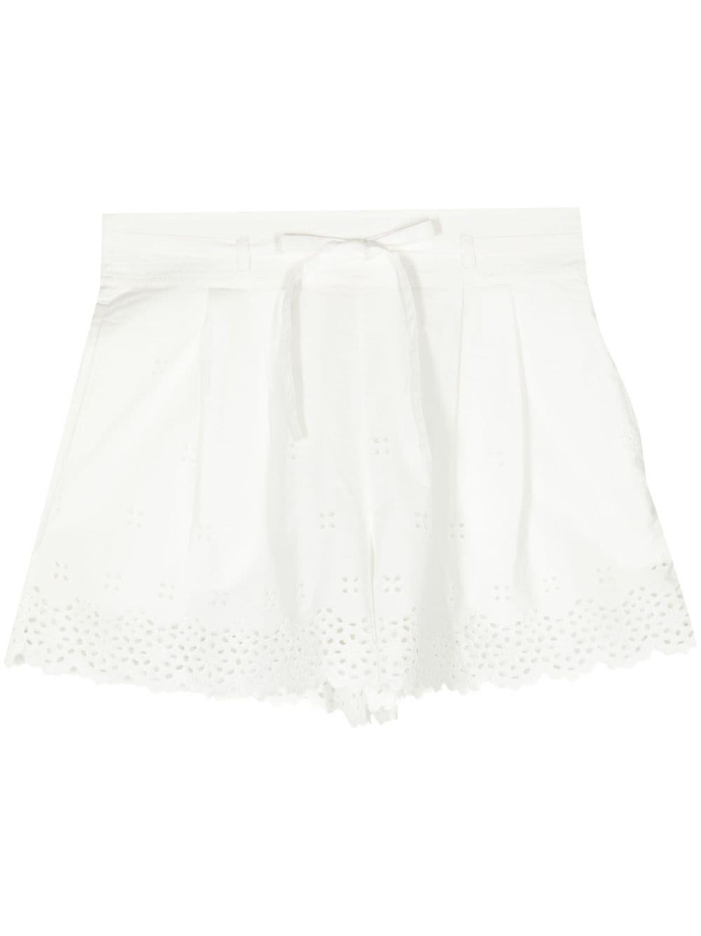 Sabine Cotton Shorts In White Product Image