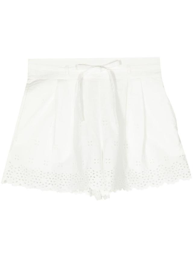 Sabine Cotton Shorts In White Product Image