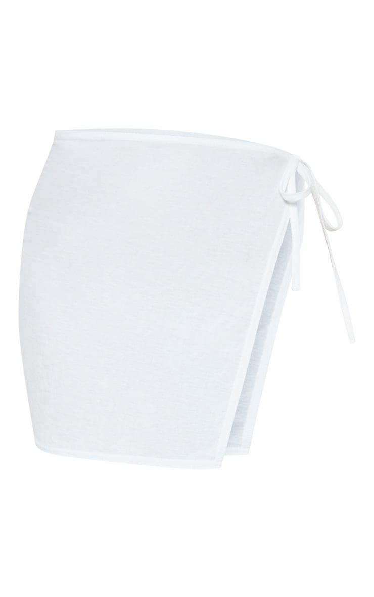 White Mini Cotton Look Sarong Product Image