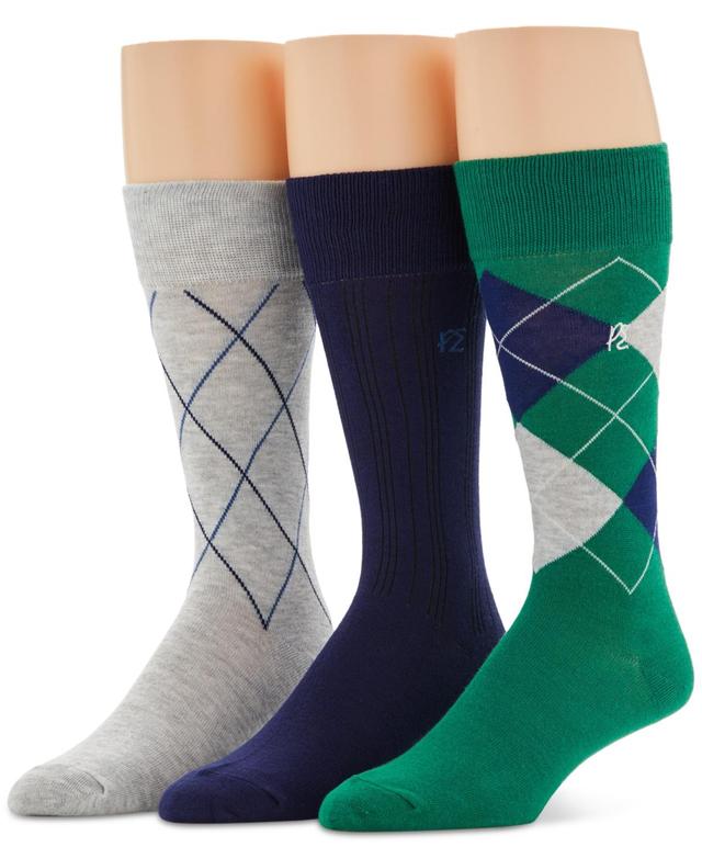 Perry Ellis Portfolio Mens 3-Pk. Argyle Dress Socks Product Image