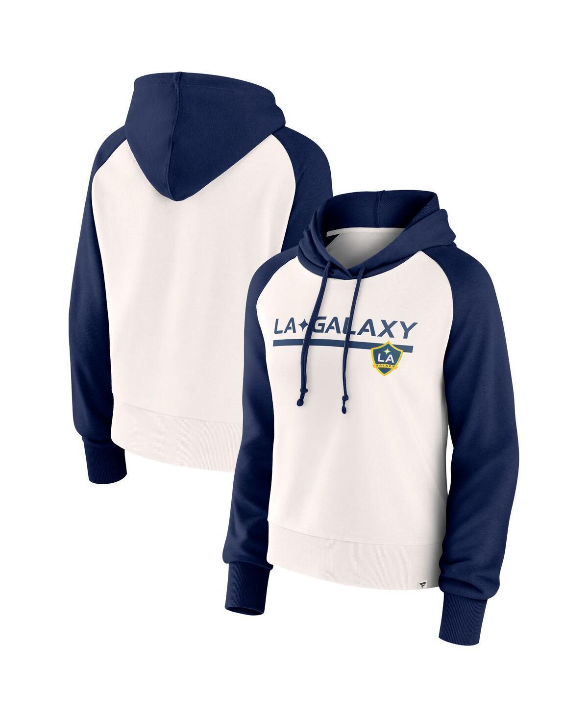 Womens Fanatics Branded White Sporting Kansas City Free Kick Fleece Raglan Pullover Hoodie Blue Product Image