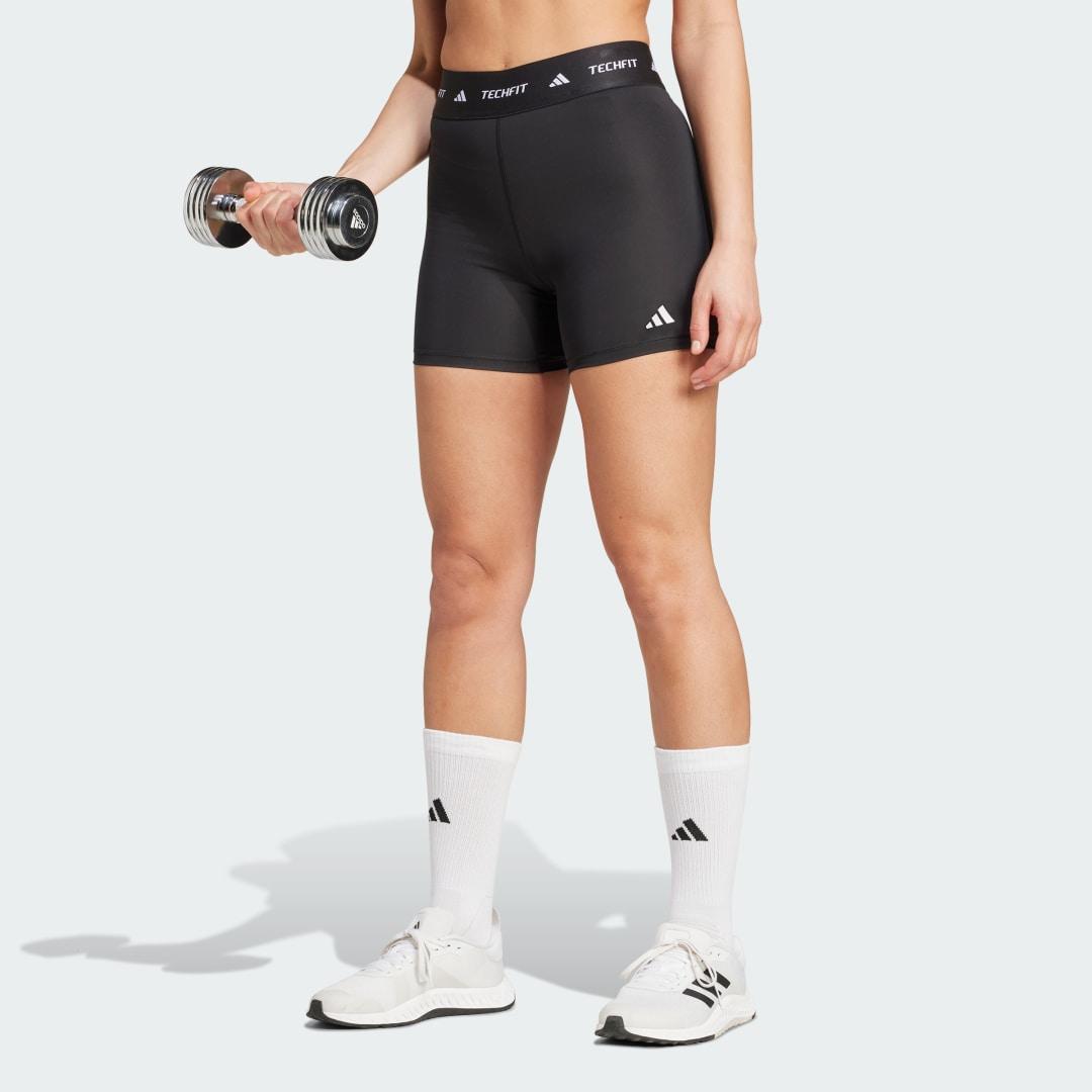 adidas Techfit Short Leggings Black S 3 Womens Product Image