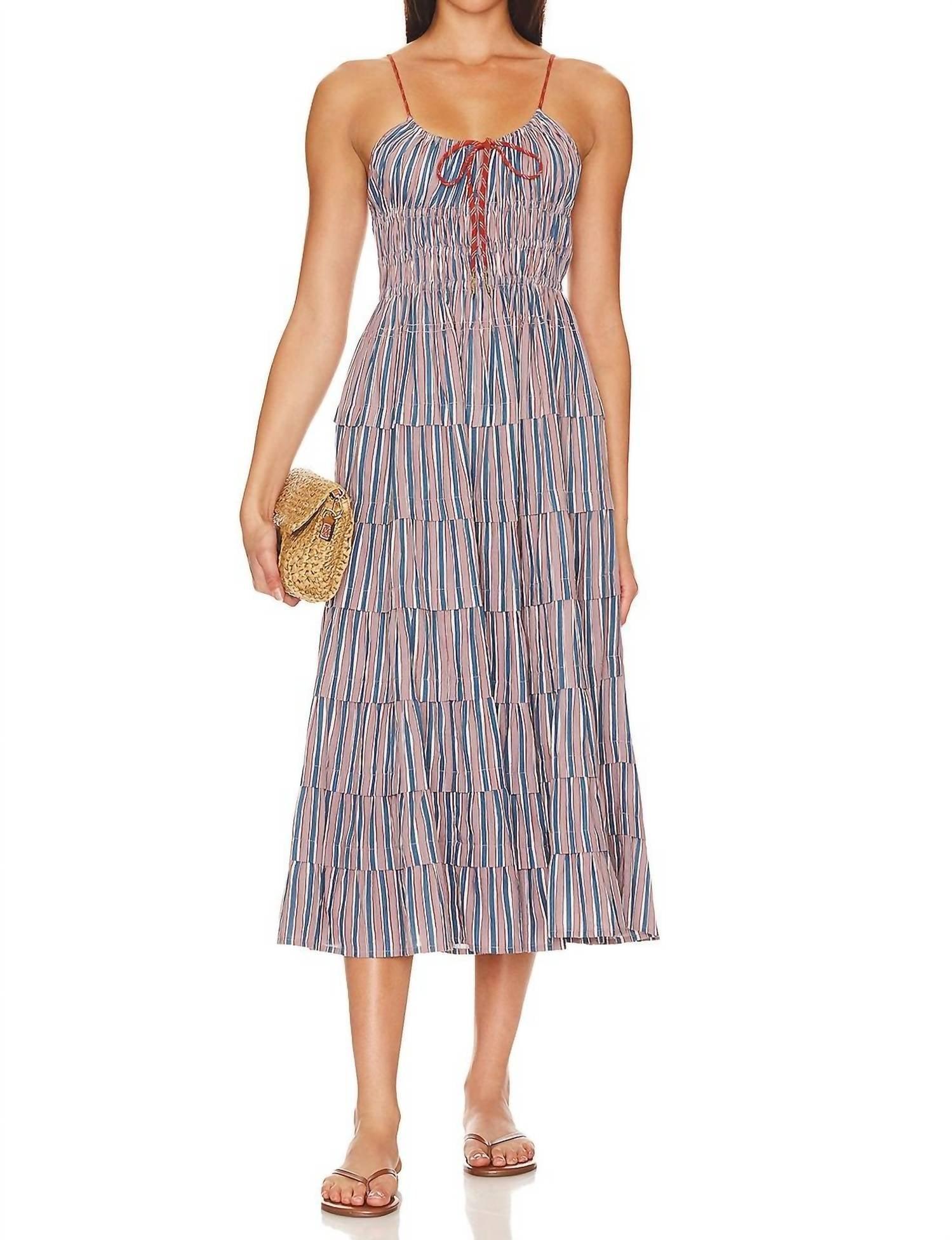 Going Steady Midi Dress In Beige Product Image