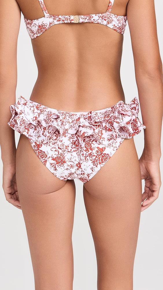 CAROLINE CONSTAS Lotus Ruffle Trimmed Bikini Bottoms | Shopbop Product Image