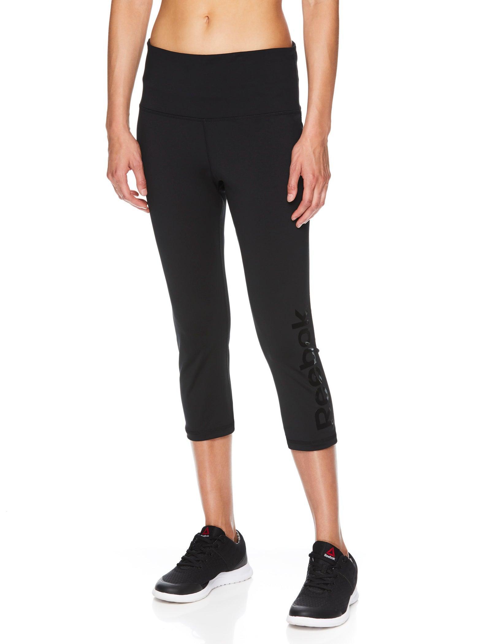 Reebok Women's Team Highrise Capri Leggings Black XS Product Image