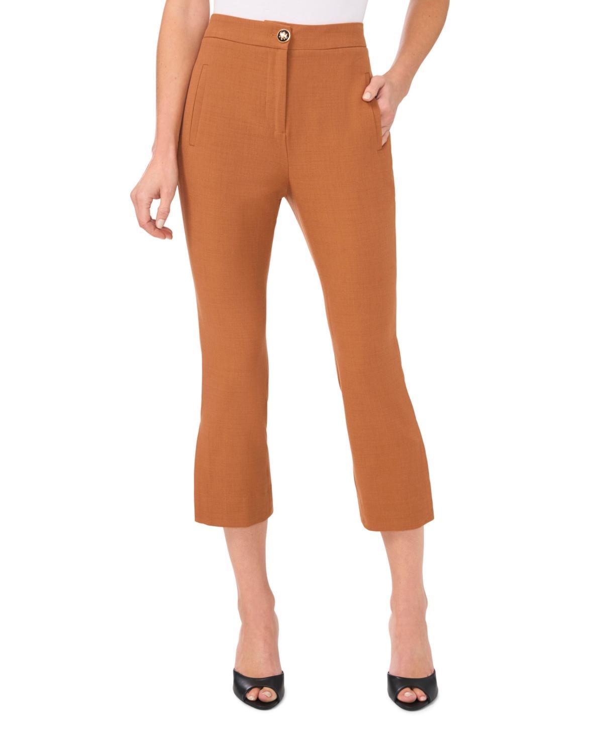 CeCe Womens Cropped Twill Slim Pants Product Image