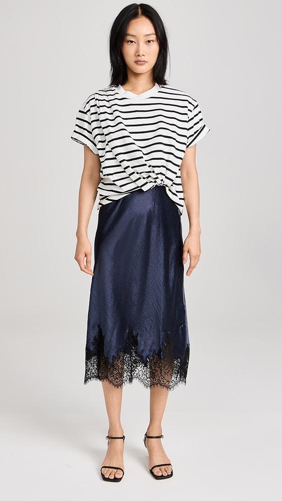 3.1 Phillip Lim Striped Draped T-Shirt Slip Combo Dress | Shopbop Product Image