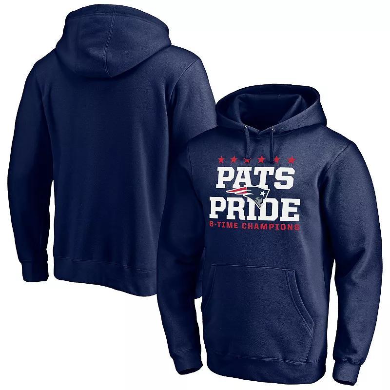 Mens Fanatics New England Patriots Hometown Collection Pats Pride 6-Time Champions Fitted Pullover Hoodie Blue Product Image