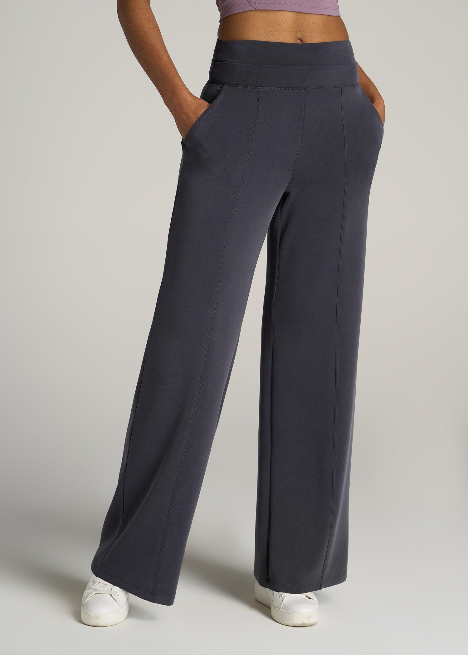 Butter Wide Leg Ultra High Rise Pant for Tall Women in Charcoal Rinse Female Product Image