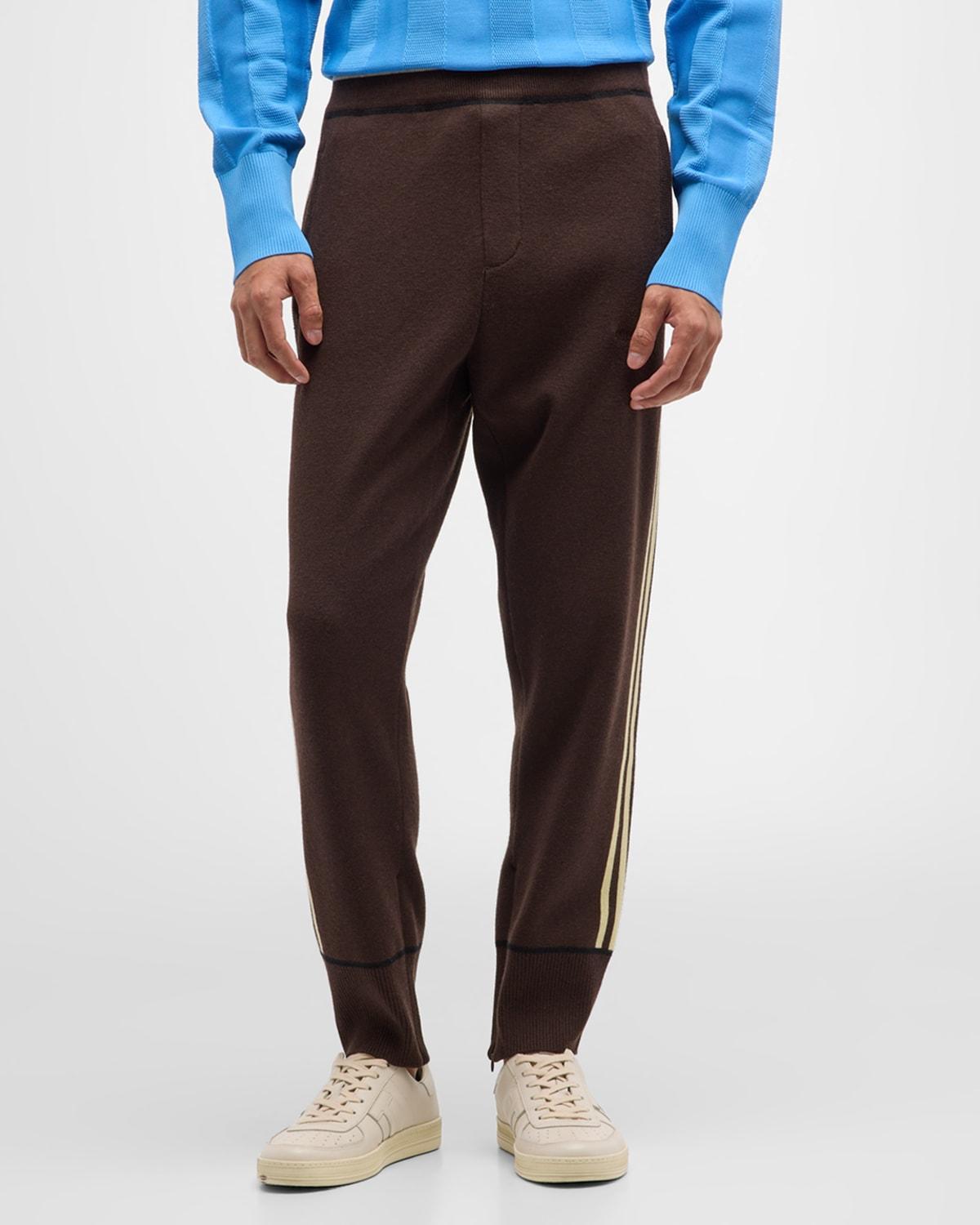 x Wales Bonner Mens 3-Stripe Knit Tapered Pants Product Image