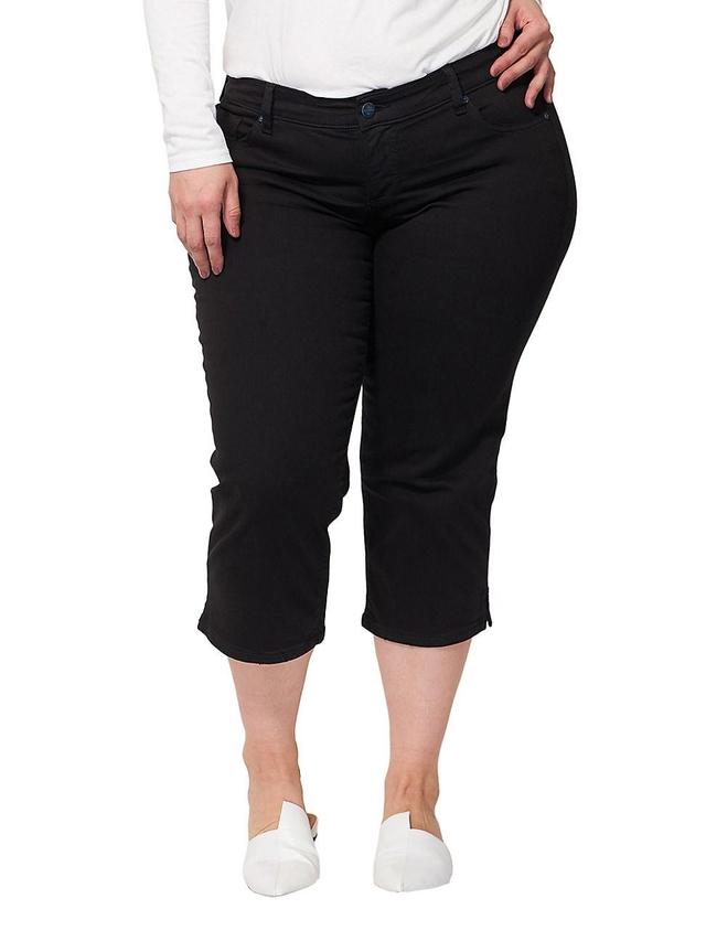 Womens Mid-Rise Straight-Leg Crop Jeans Product Image