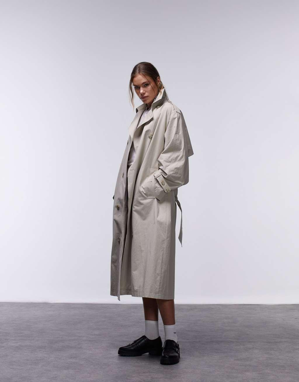 Topshop longline trench coat product image