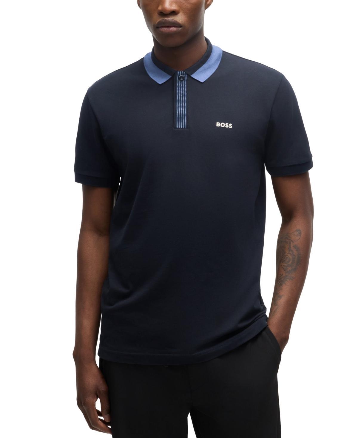 Boss by Hugo Boss Mens Contrast Logo Polo Shirt Product Image