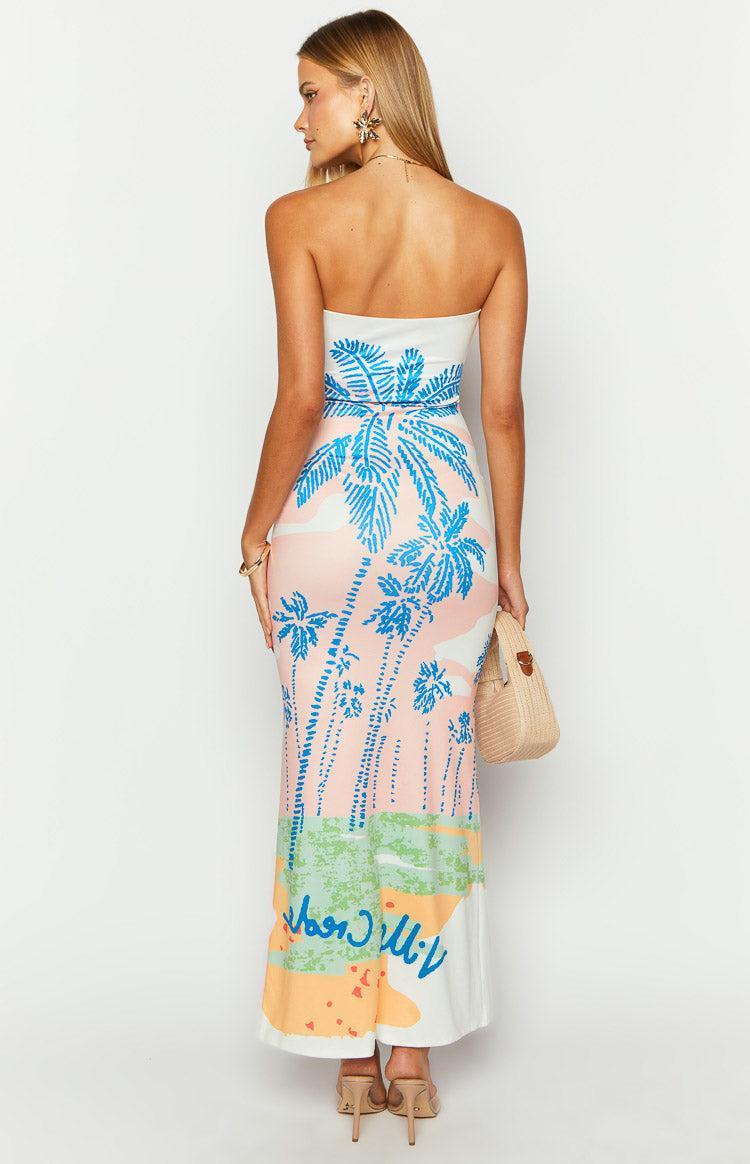 Arizona Ville Crede Palm Print Maxi Dress Product Image