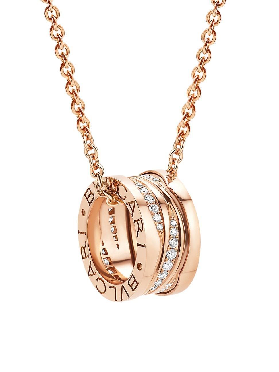 Womens B. zero1 Design Legend 18K Rose Gold & Diamond Pendant Necklace Product Image