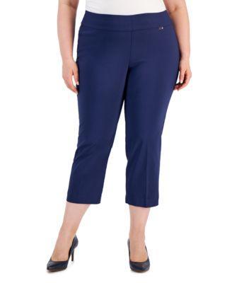 I.n.c. International Concepts Plus Size Mid-Rise Pull-On Capri Pants, Created for Macys Product Image