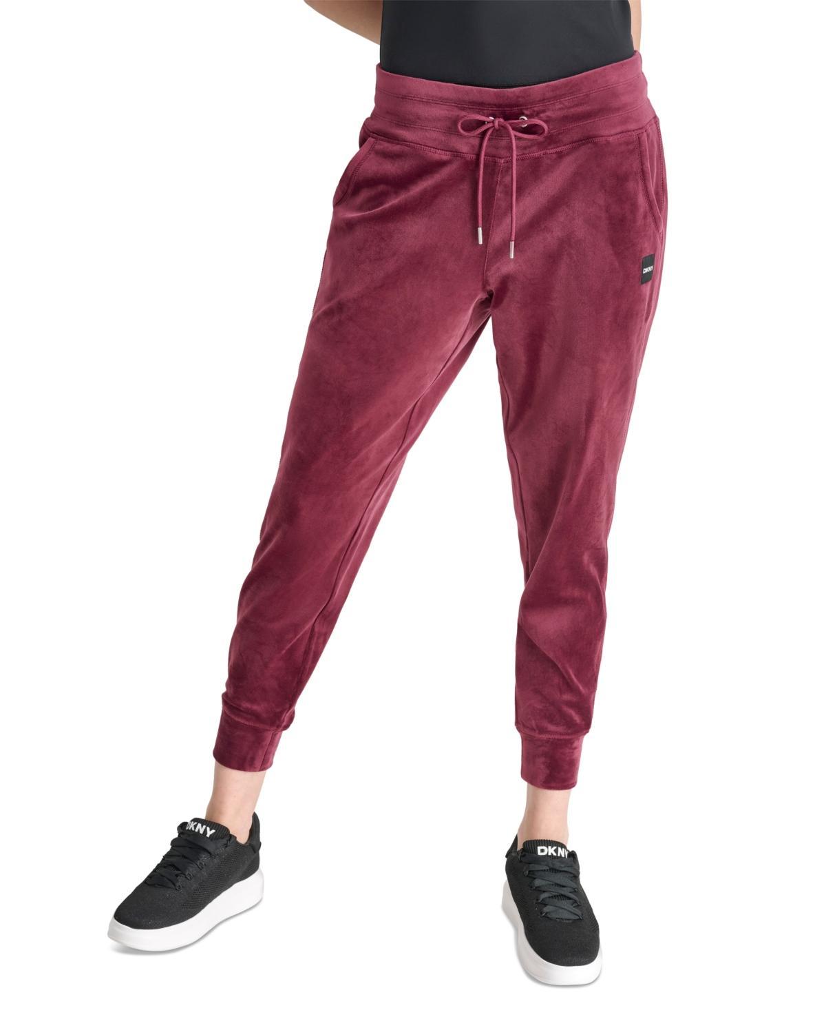 Dkny Womens Platinum Velour Slim-Fit Joggers product image