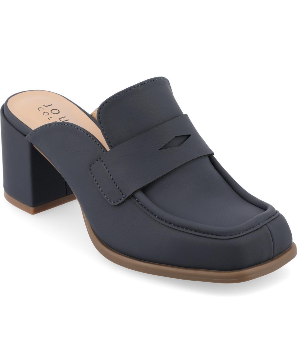 Journee Collection Womens Bayley Slip On Block Heel Mules Product Image