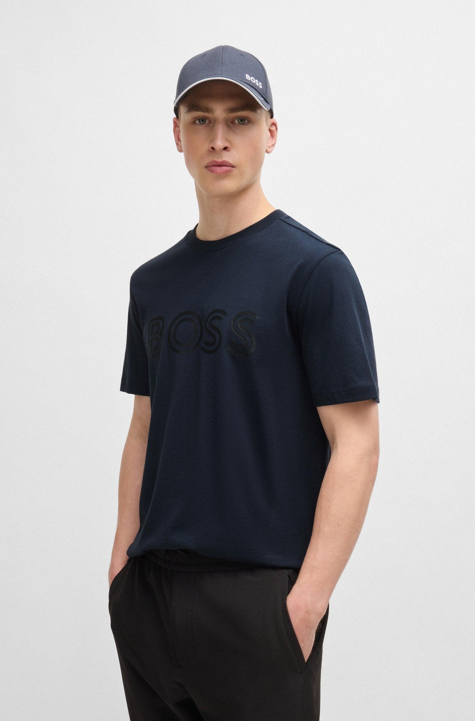 Boss Cotton jersey T-shirt with Logo Artwork Product Image