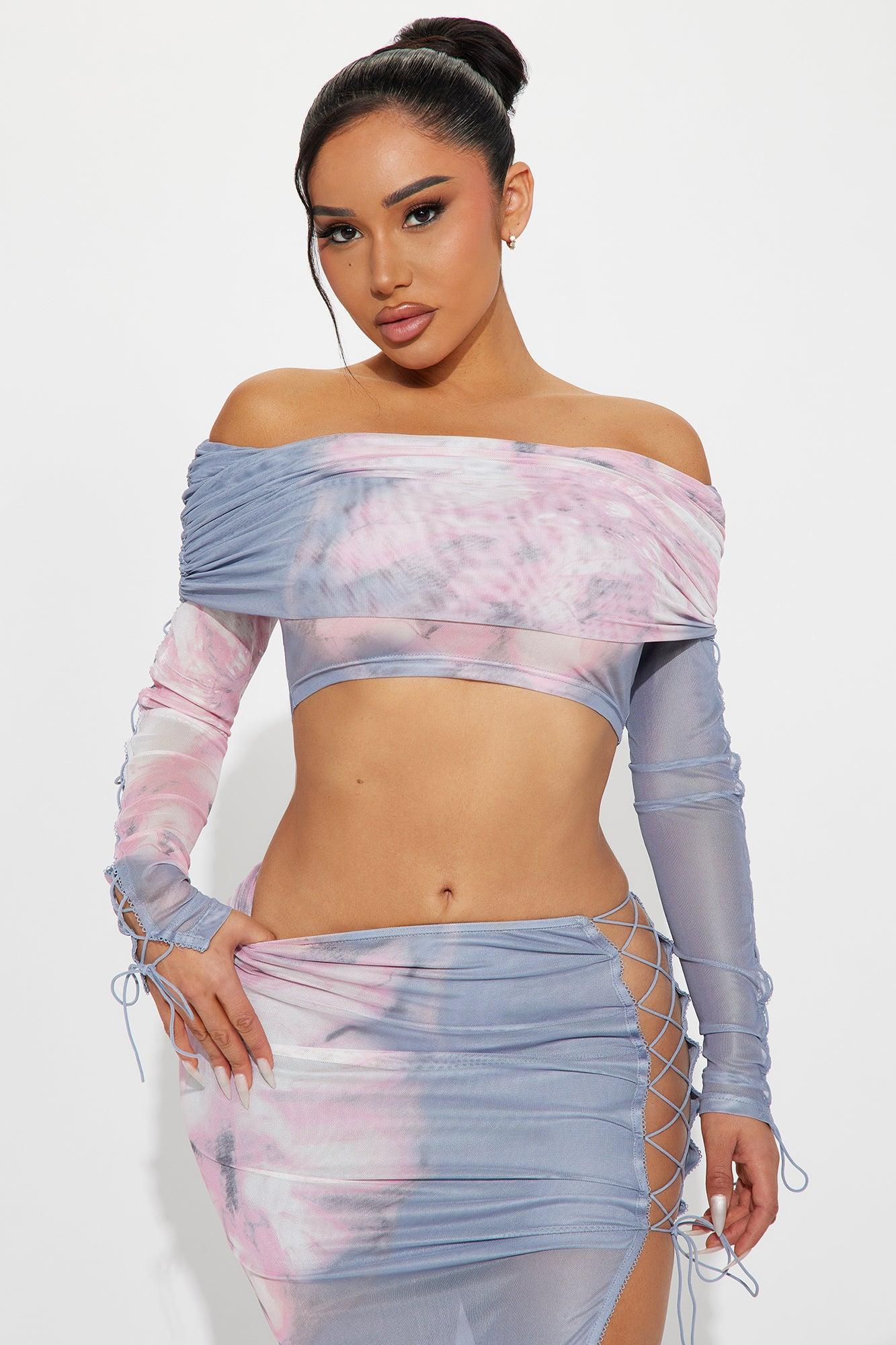 Fantasy Mesh Skirt Set - Blue/combo Product Image