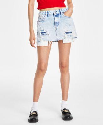 Tommy Jeans Womens Sophie Low-Rise Denim Mini Skirt Product Image