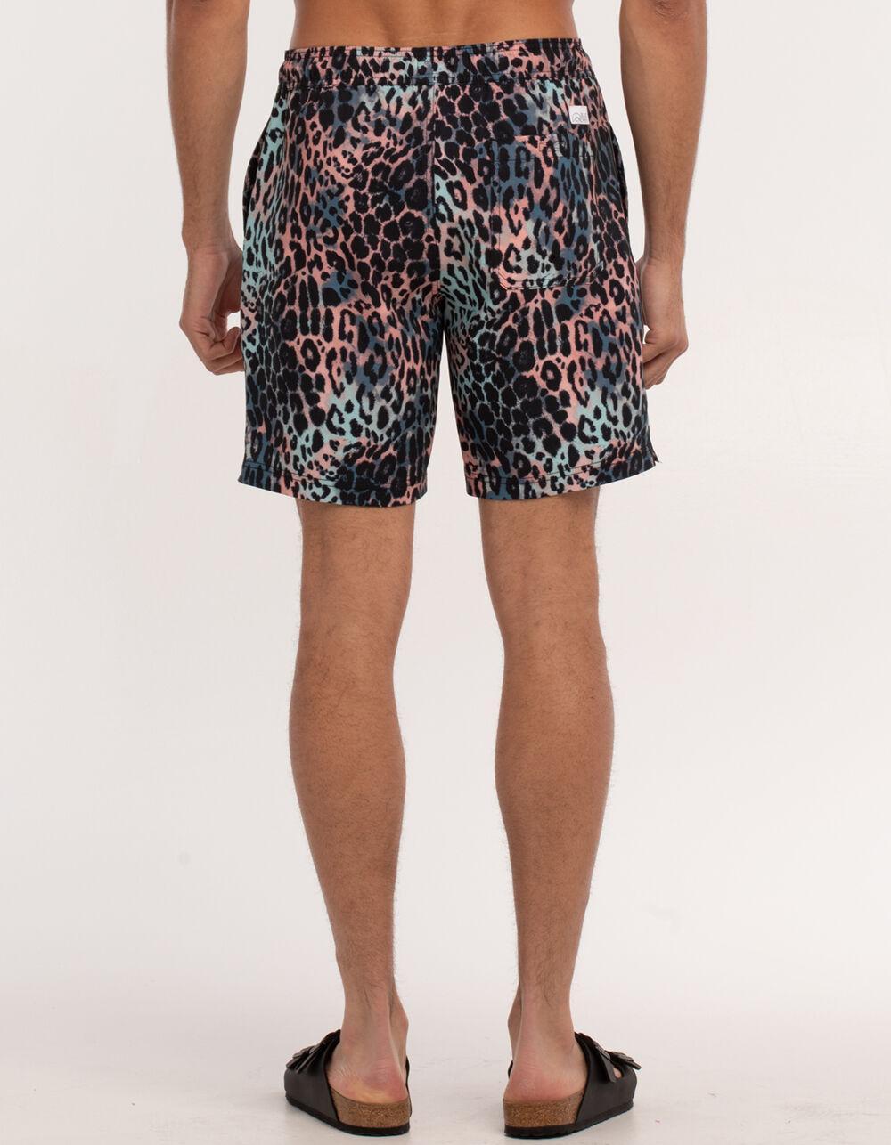 BLUE CROWN Cheetah Dye Mens 7" Swim Shorts Product Image