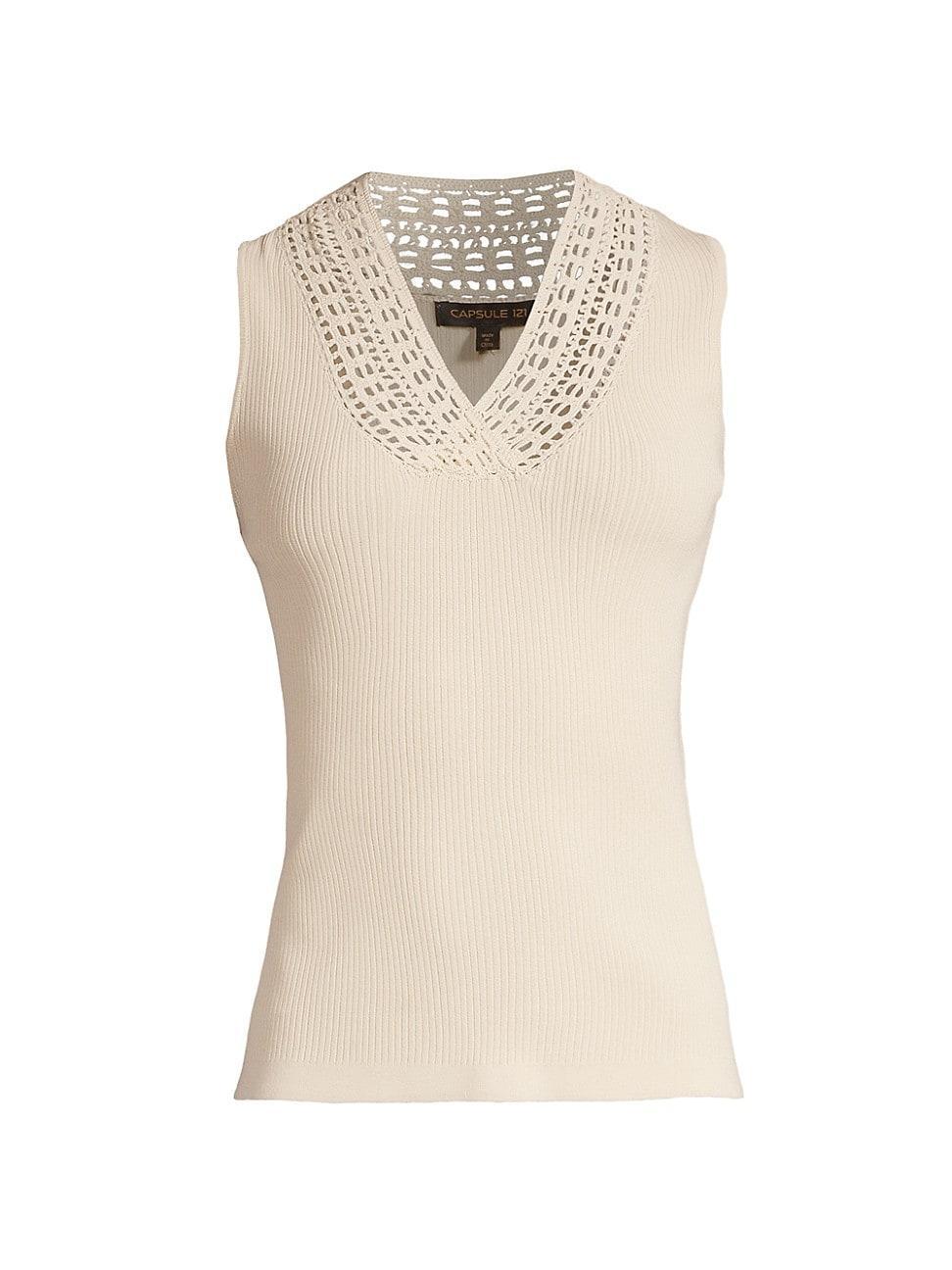 Womens The Extensive Sleeveless V-Neck Sweater Product Image