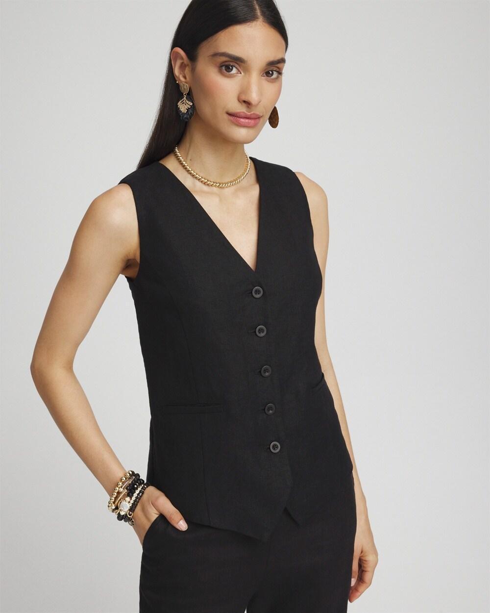 Women's Linen Shirt Vest Product Image