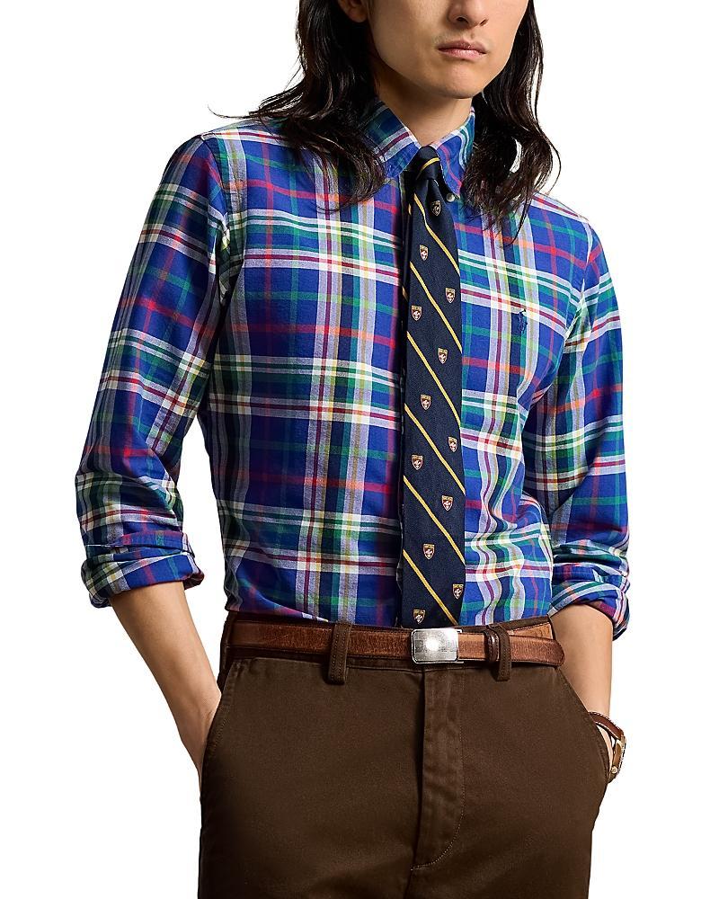 Mens Classic Plaid Oxford Shirt Product Image