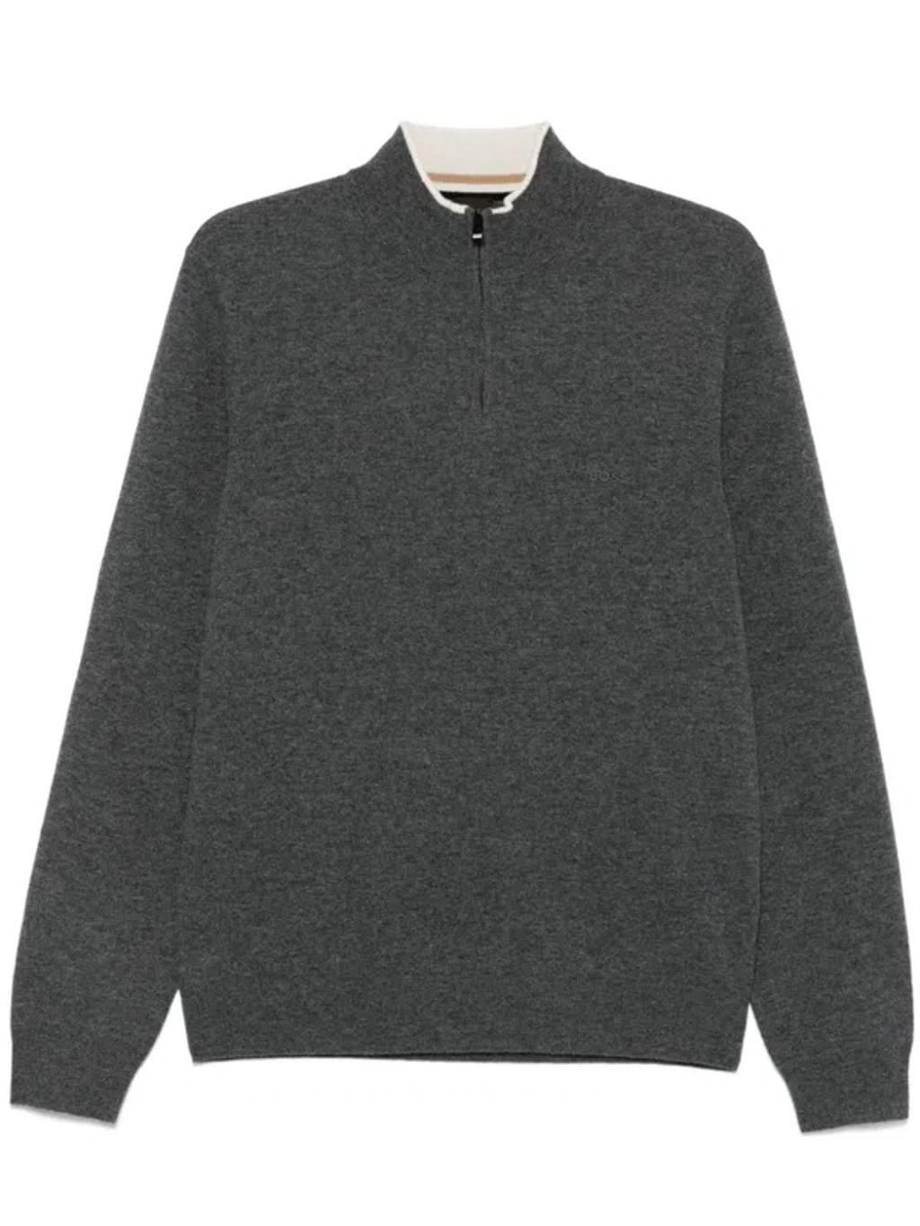 Virgin Wool Sweater In Grey Product Image