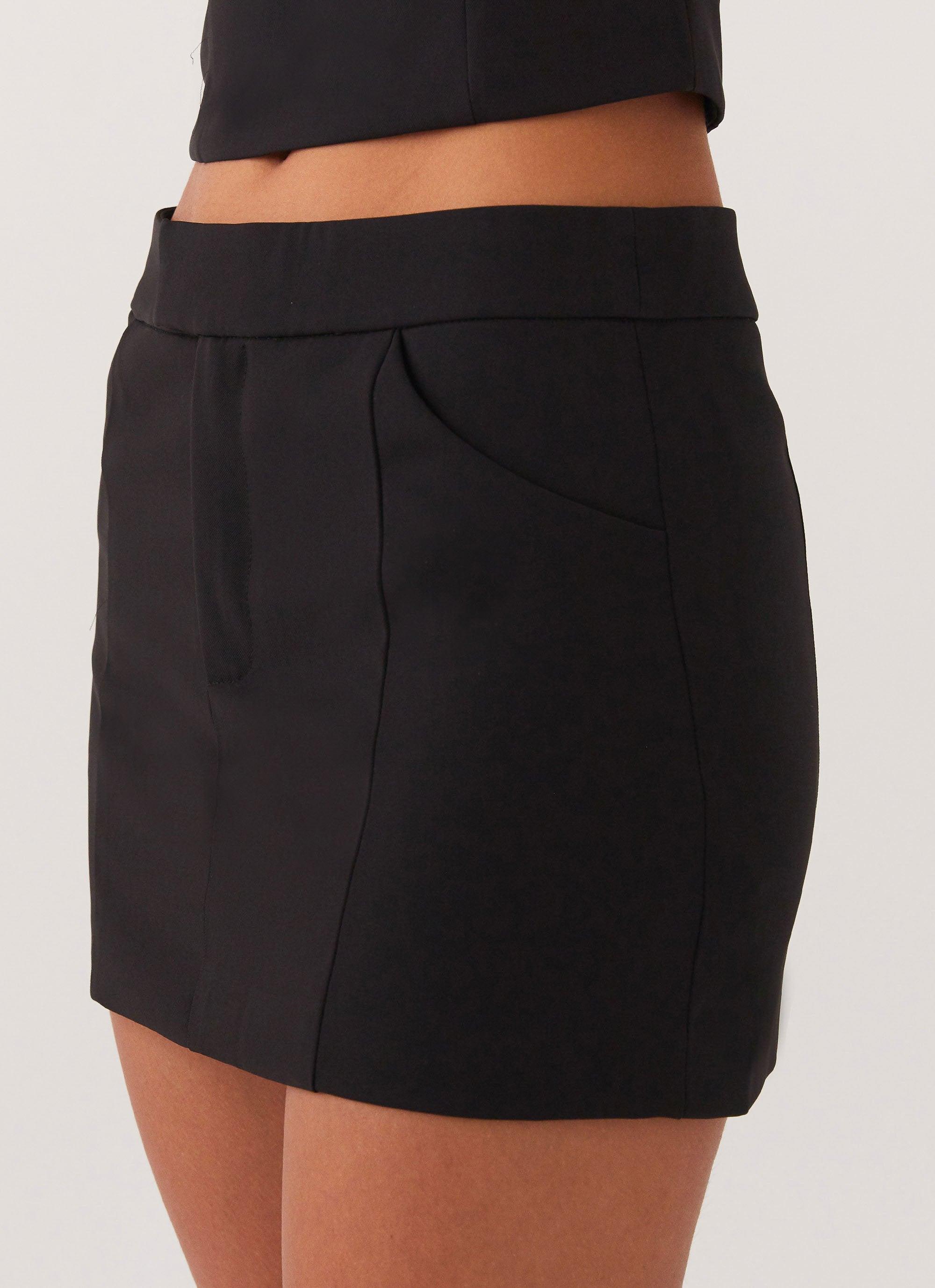 Eliana Suit Mini Skirt - Black Product Image