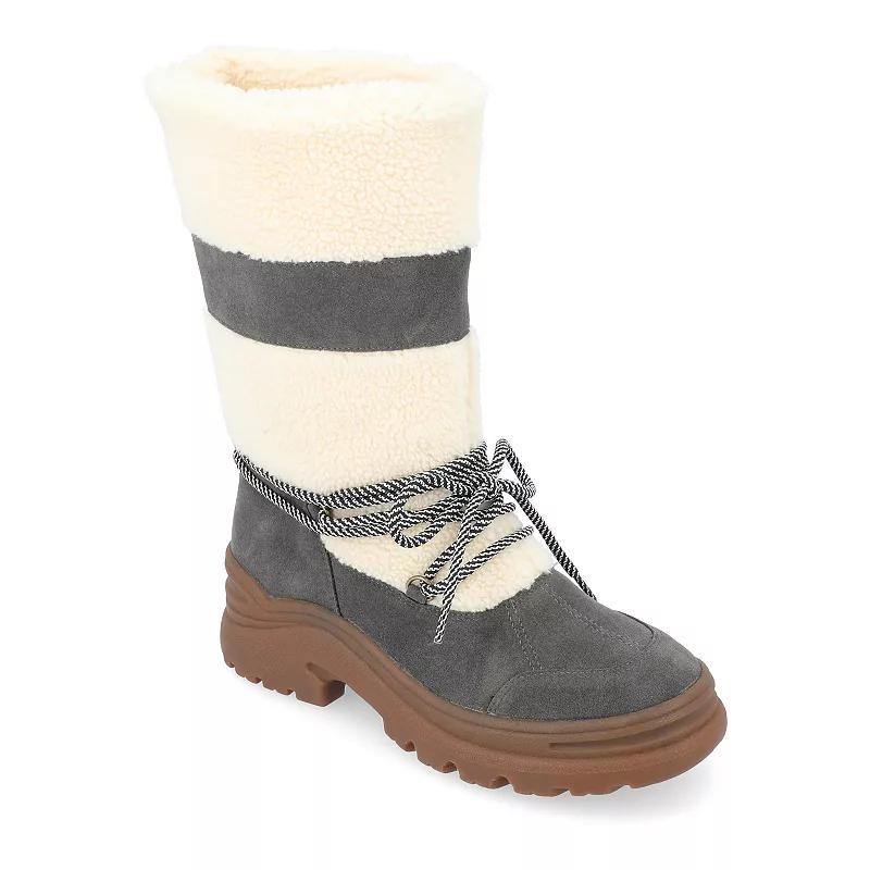 Journee Collection Galina Tru Comfort Foam Womens Mid-Calf Boots Grey Product Image