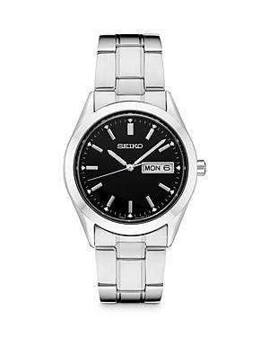 Seiko Mens Essential Stainless Steel Black Dial Watch - SUR361 Product Image