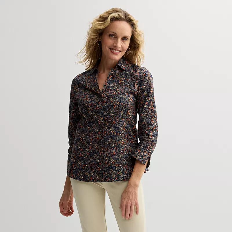 Womens Croft & Barrow Tailored Button-Down Shirt Product Image