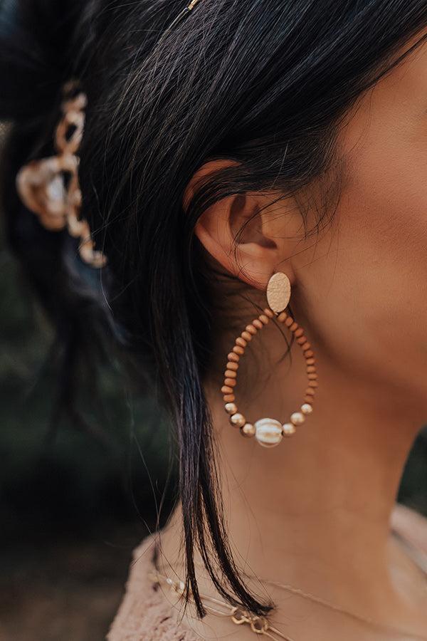 The Abigail Earrings In Camel Product Image