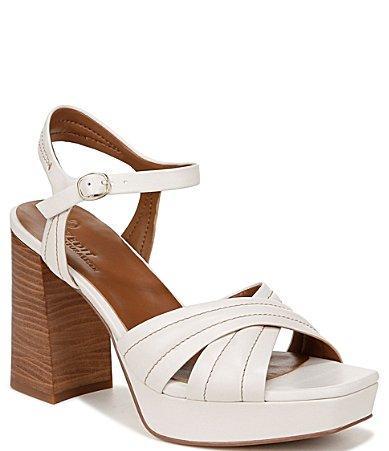 27 EDIT Naturalizer Jaime Leather Criss Cross Ankle Strap Platform Dress Pumps Product Image