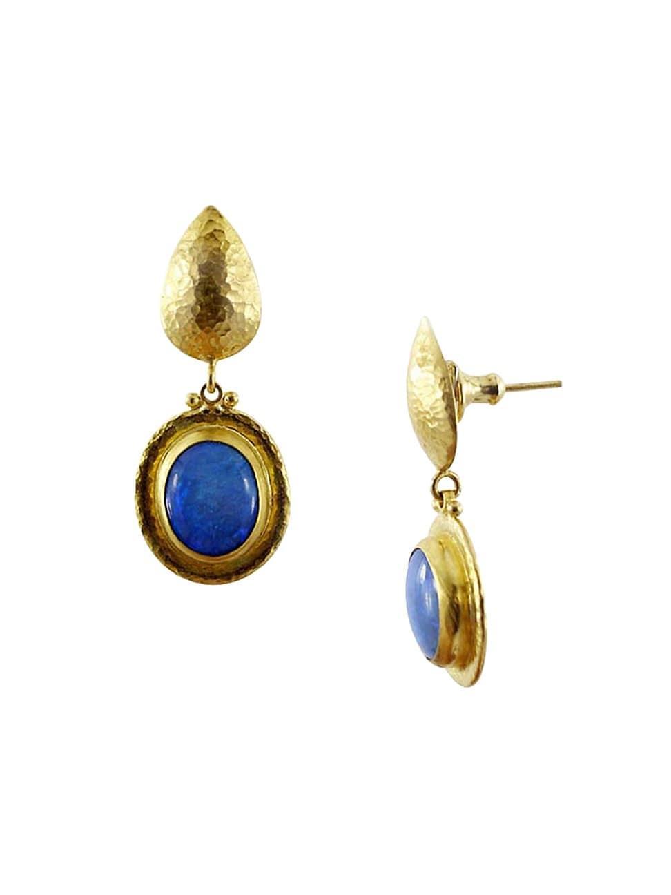 Womens Paradiso 24K Yellow Gold & Opal Drop Earrings Product Image