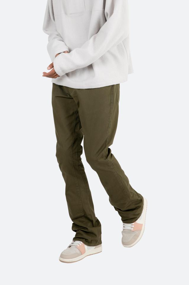 B472 Twill Flare Pants - Olive Product Image