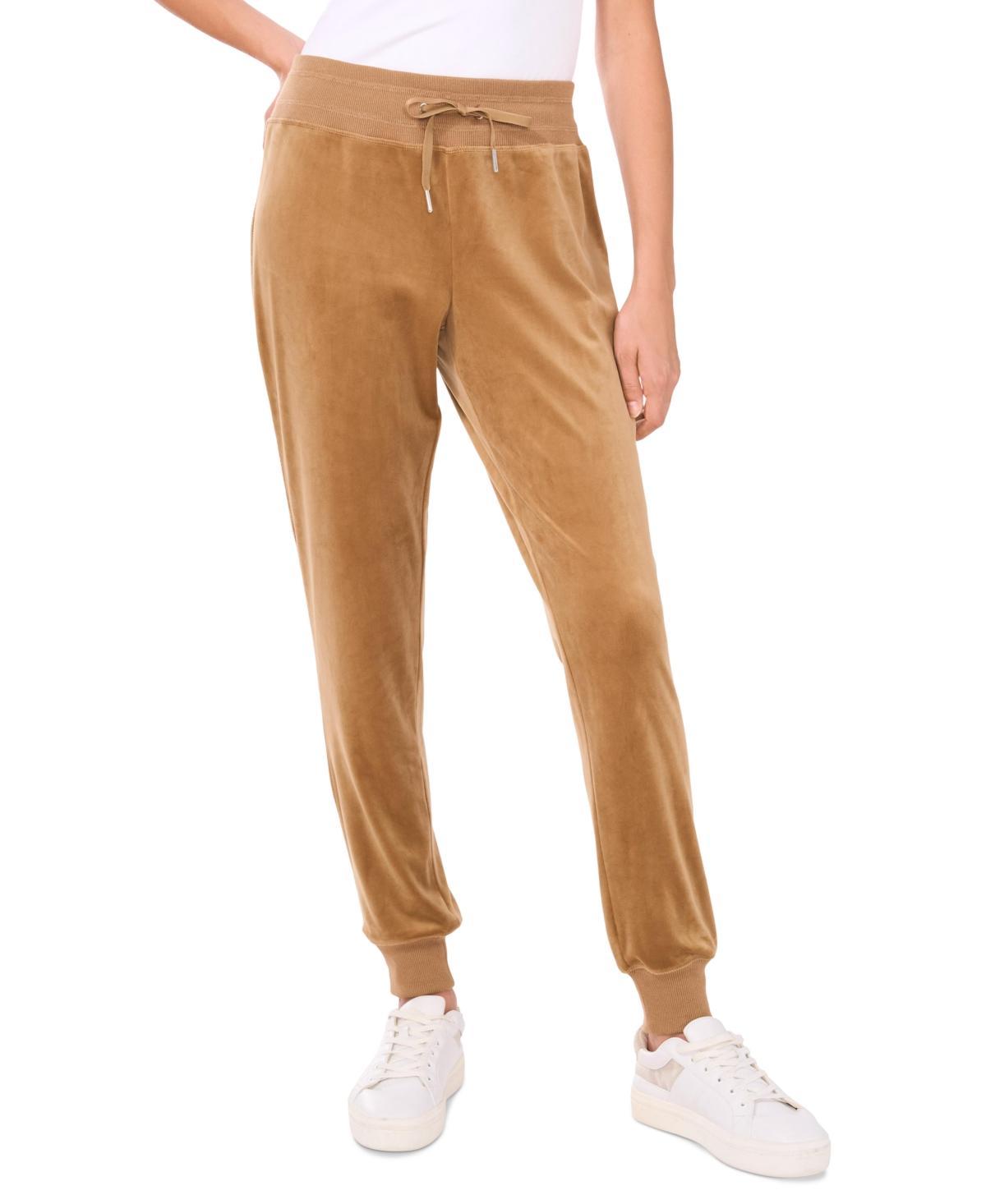 Vince Camuto Womens Velour Drawstring-Waist Jogger Pants Product Image