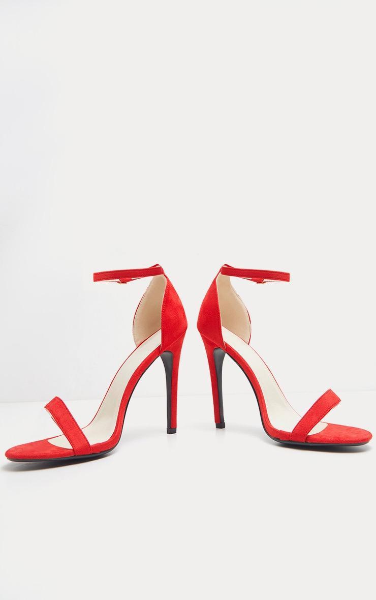 Clover Red Strap Heeled Sandals Product Image