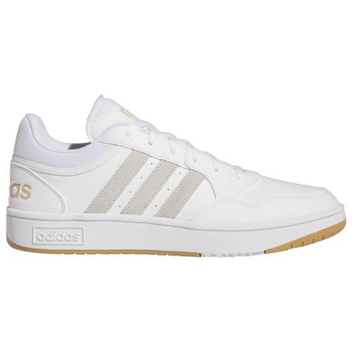 adidas Mens adidas Hoops 3.0 - Mens Basketball Shoes White/White/Tan Product Image