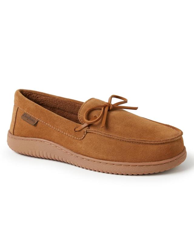 Dearfoams Woodstock Genuine Suede Mens Moccasin Slippers Product Image