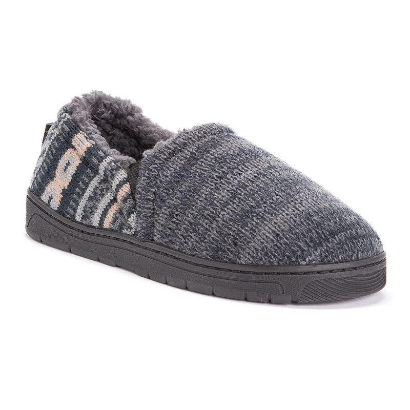 MUK LUKS Christopher Mens Slippers Dark Gray Grey Product Image