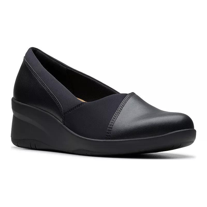 Clarks Suttyn Walk Womens Leather Wedges Product Image