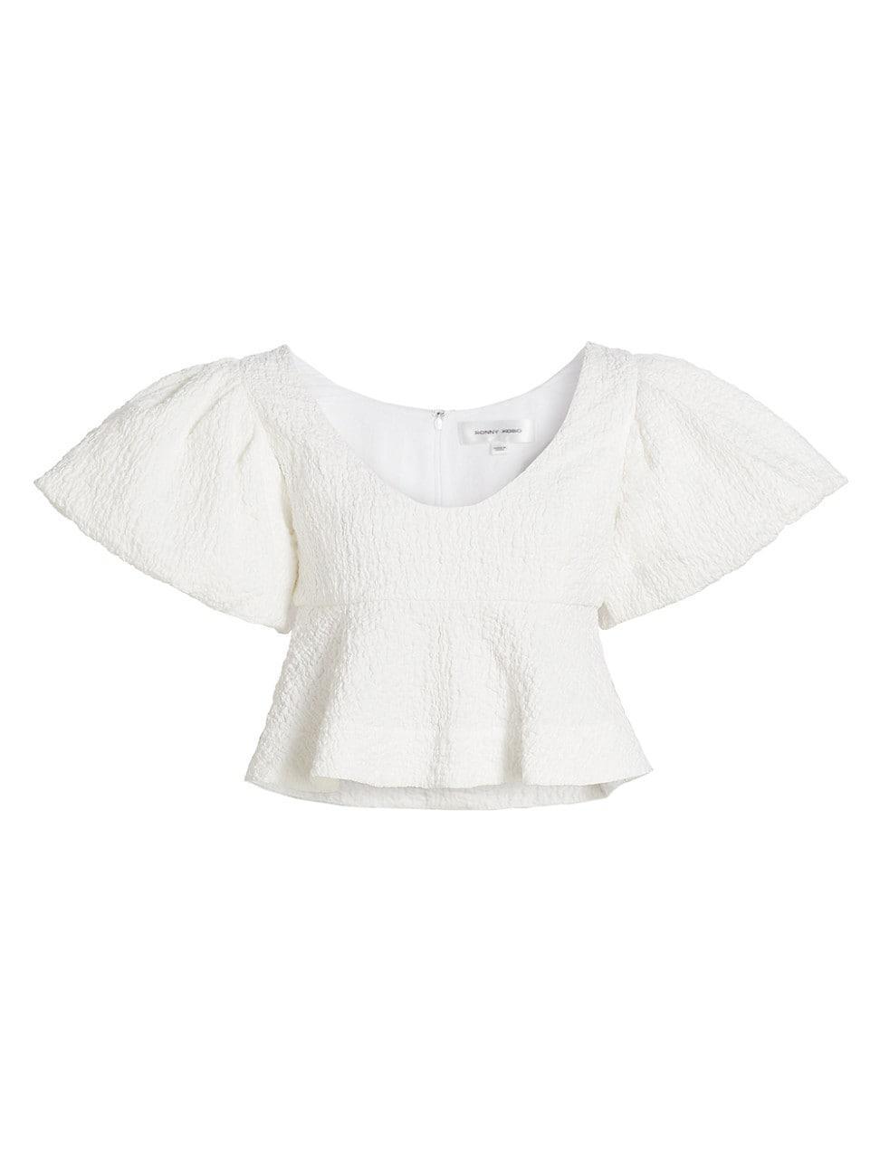 Womens Jorden Ruffled Crop Top Product Image